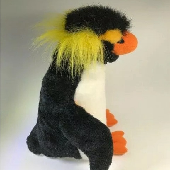 Rockhopper Penguin 12” Plush Fiesta Black White Yellow EUC cute stuffed Soft - Picture 2 of 7